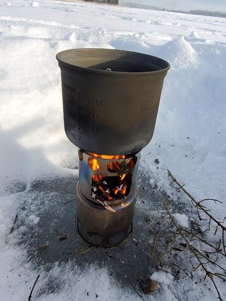 Freeman River Cook Set & Wood Stove Combo - Nature AliveGear - twig stove