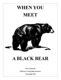 When You Meet A Black Bear Pocket Book - Mors Kochanski - Nature Alivebooks